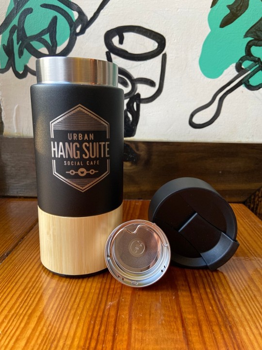 12 oz Insulated Bamboo UHS Travel Mug