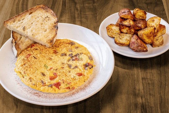 Spicy Sausage & Swiss Frittata