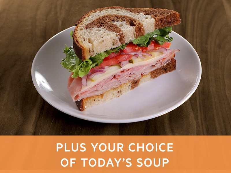 Honey-Cured Ham & Swiss with Soup