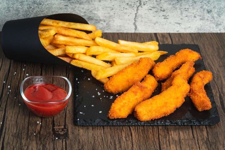 SCHNITZEL FINGERS with fries