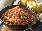 Bowl of Chili and Cornbread