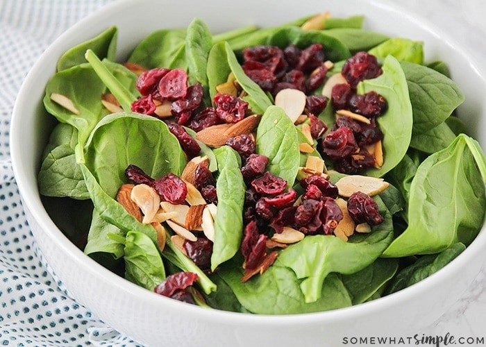 Spinach and Dried Cranberry Salad
