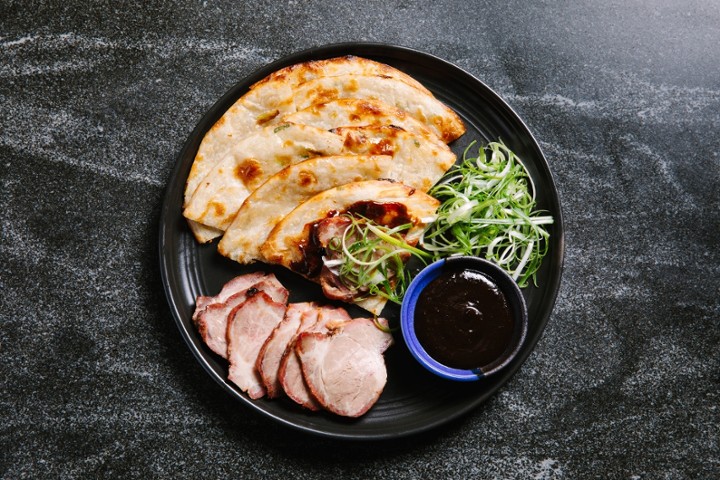 Scallion Pancakes w/ Maple Smoked Roast Pork