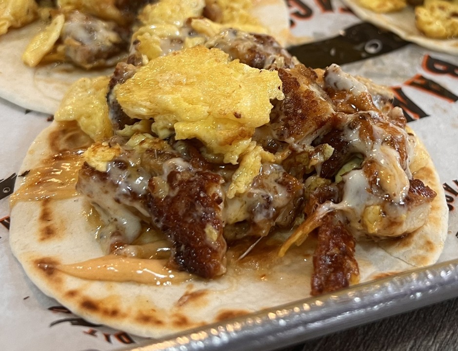 Fried Chicken & Egg Taco