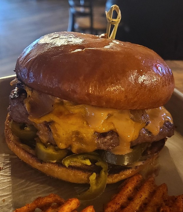 Lakelife Burger- Peanut Butter + Jalapeños