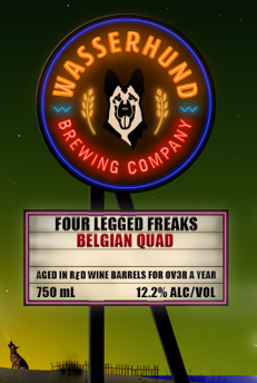 Four Legged Freak Belgian Quad Aged In Red Wine Barrels 750mL Bottle