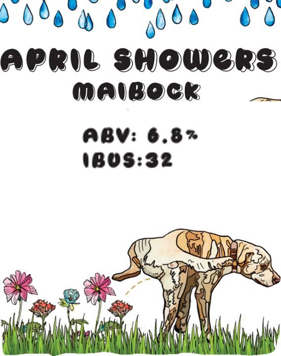 April Showers Maibock 32oz Crowler Can