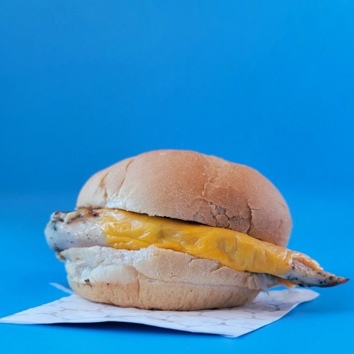 Chicken sandwich with 'Merican Cheese