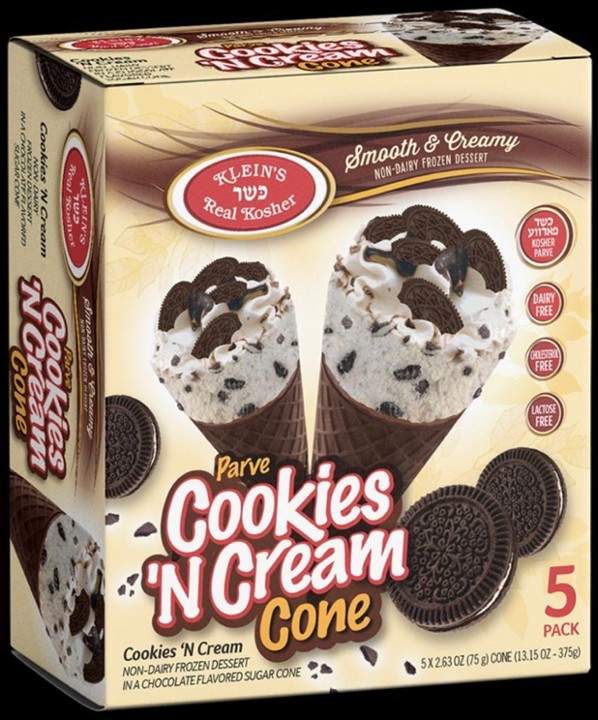 KIC Parve Cookie N Cream Cone( 5 pk.)