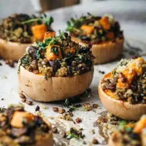Ground Chicken Stuffed Butternut Squash