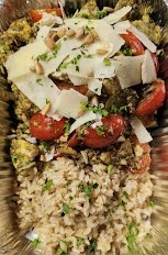 Chicken Pesto Zucchini Boats