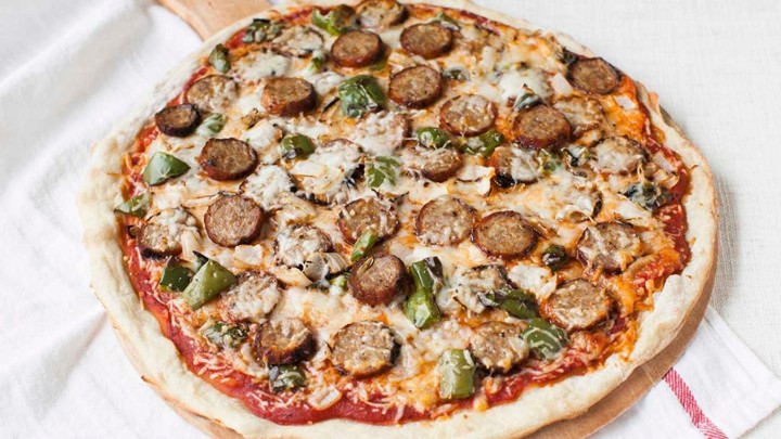 Sausage & Peppers Pizza Pie