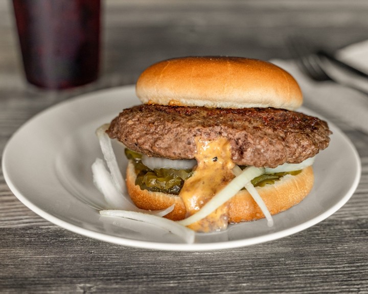 JUICY LUCY cheese-stuffed burger
