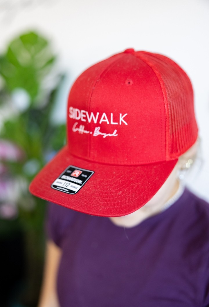 Sidewalk Trucker Hat Red