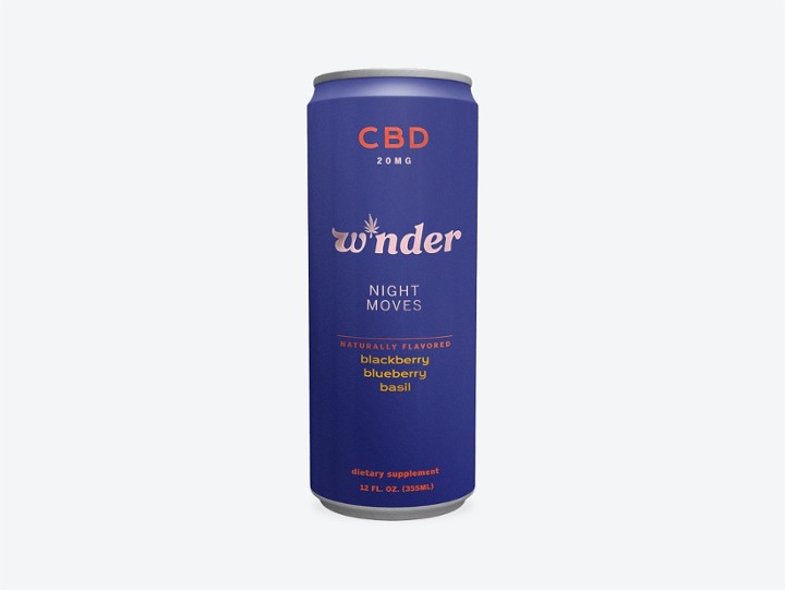 Winder CBD Seltzer 20mg - Blackberry, Blueberry, Basil
