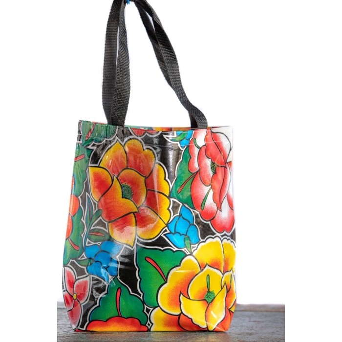 Black Tehuana Tote- Medium