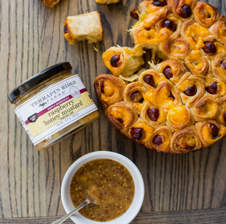 Raspberry Honey Mustard Pretzel Dip