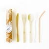 6 pc Eco Friendly Reusable Cutlery Set (Botanical)
