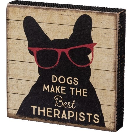 Block Sign-Dog Therapist