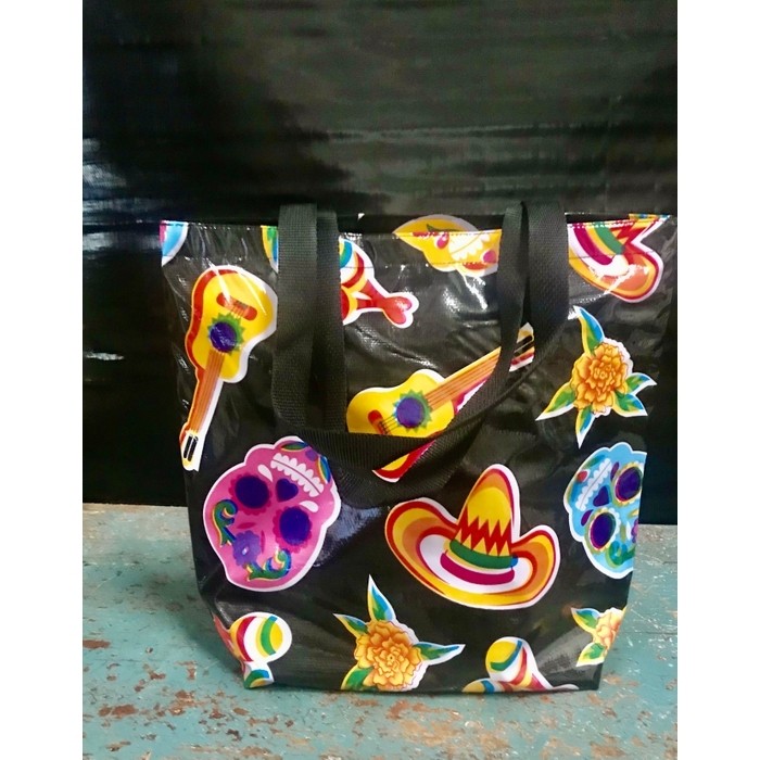 Black Fiesta Tote- Medium