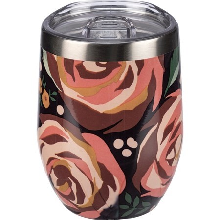 Wine Tumbler-Floral