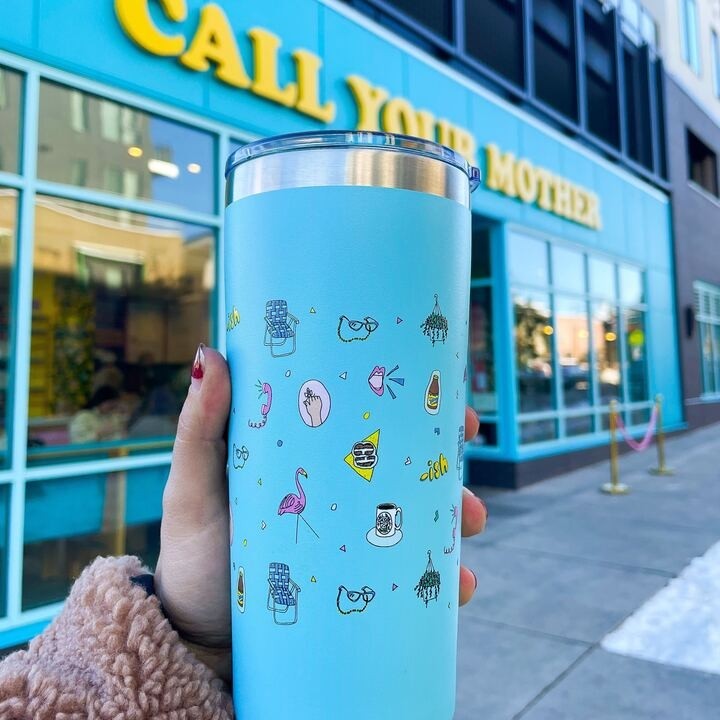 Aqua Icon Travel Mug