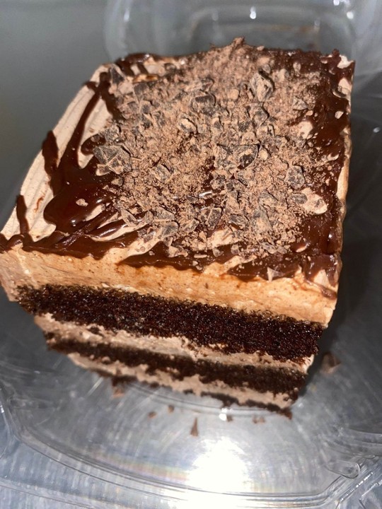 Espresso Mousse Cake with Chocolate Flakes