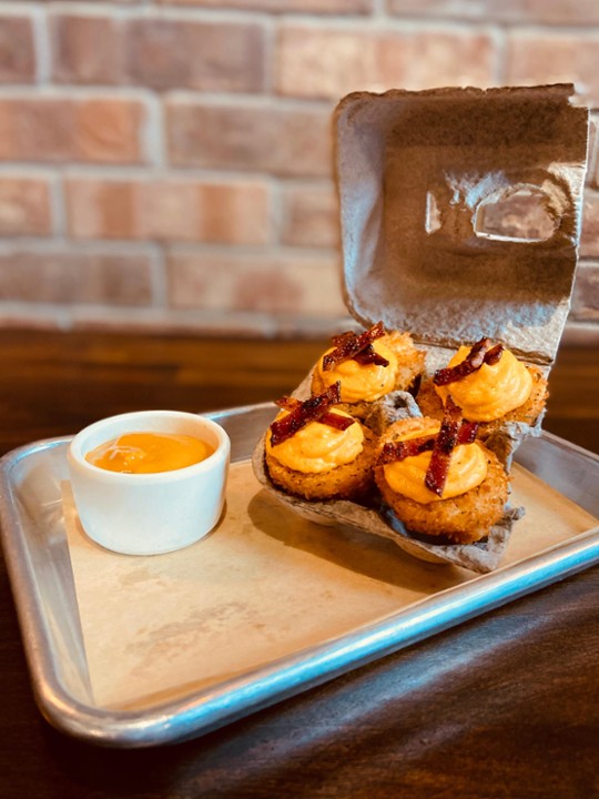 Flash Fried Deviled Eggs