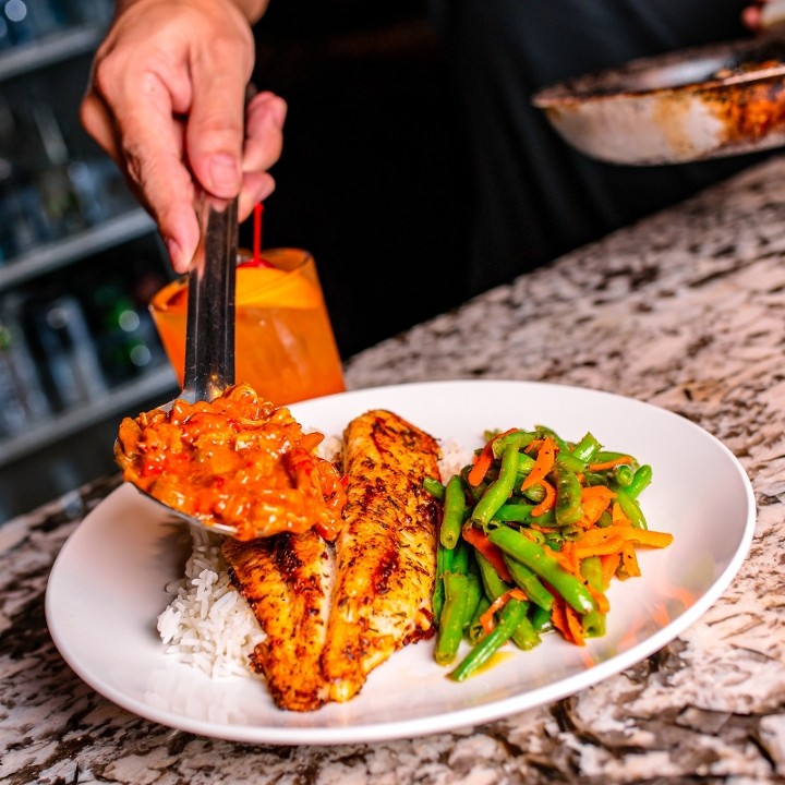 Grilled Fish & Etouffée