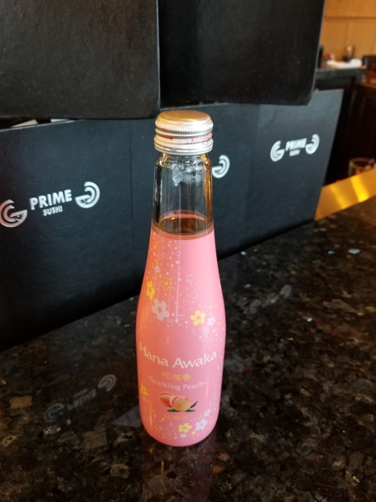 Peach Sparking Sake Bottle