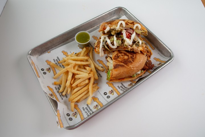 Adobada (marinated pork) Torta