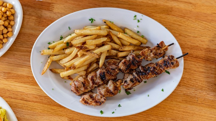 Chicken Shish Kabob Plate / שיפודי פרגיות בצלחת