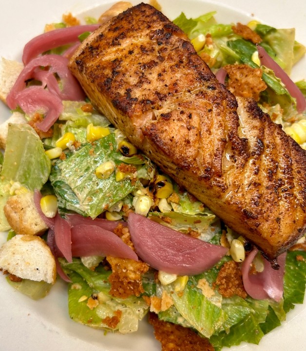 Blackened Salmon Caesar Salad