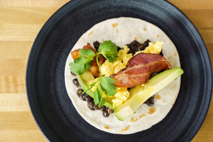 Avocado, Bacon & Egg Taco