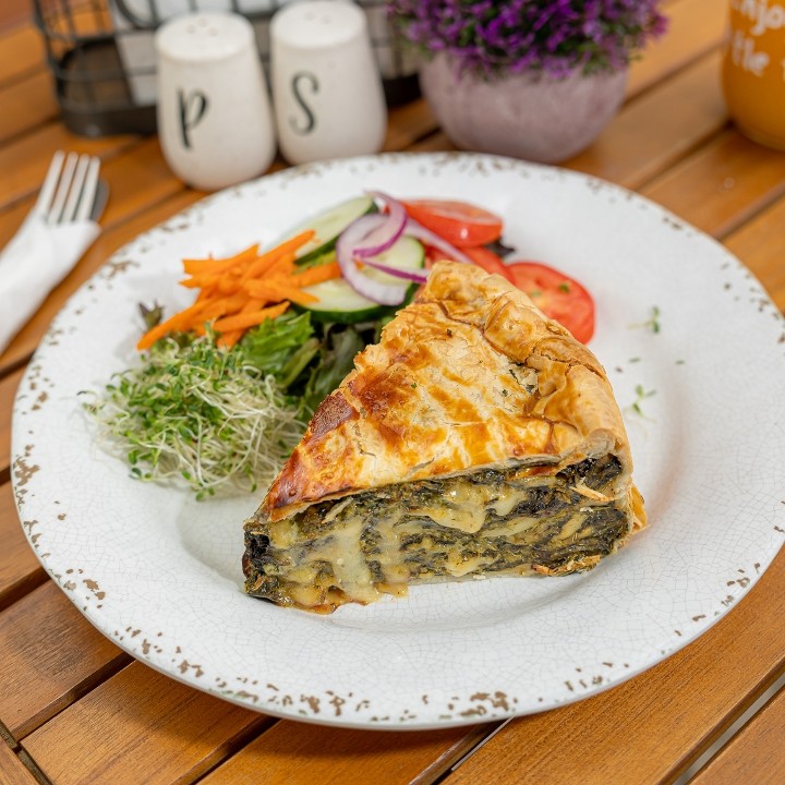 Quiche (Slice) w/ salad