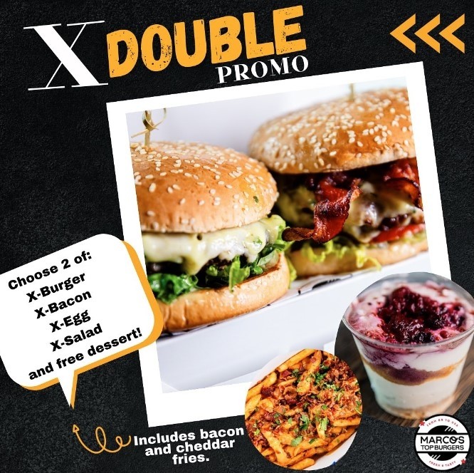 X-Double Combo + Bacon & Cheddar Fries + Free Dessert