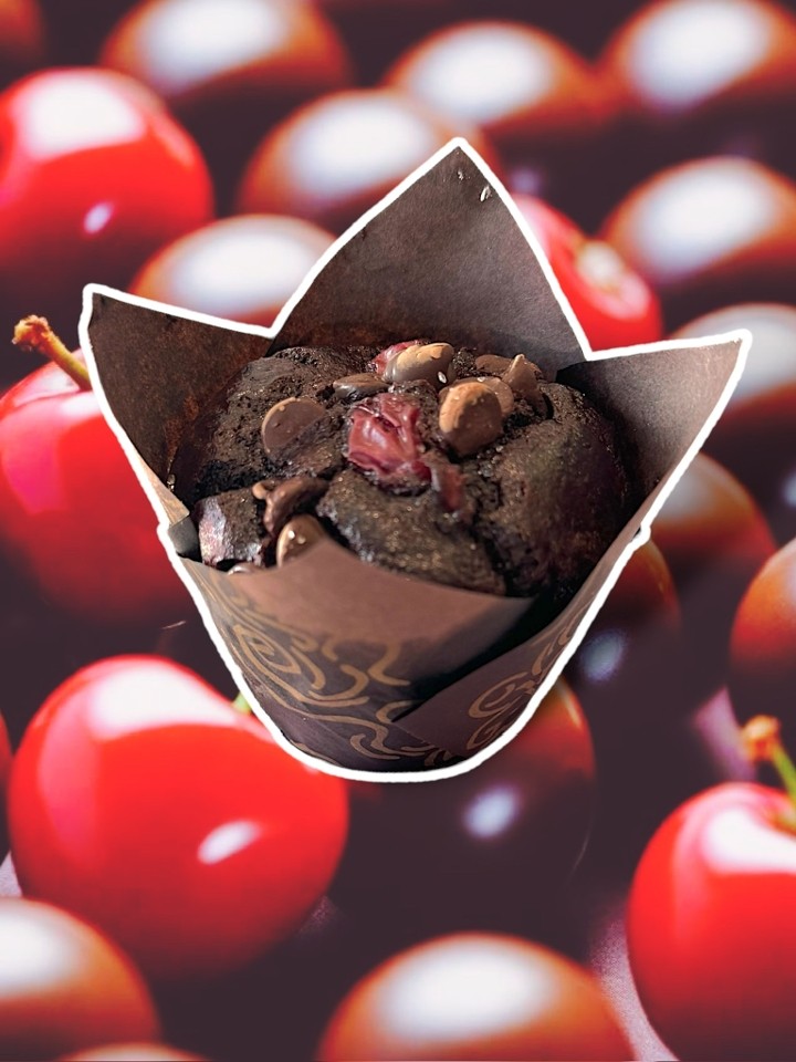 Chocolate Cherry Chunk muffin