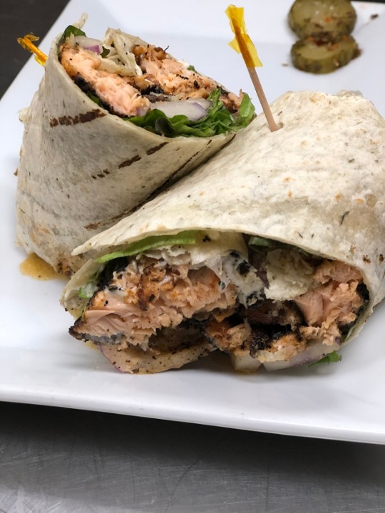 Blackened Salmon Wrap