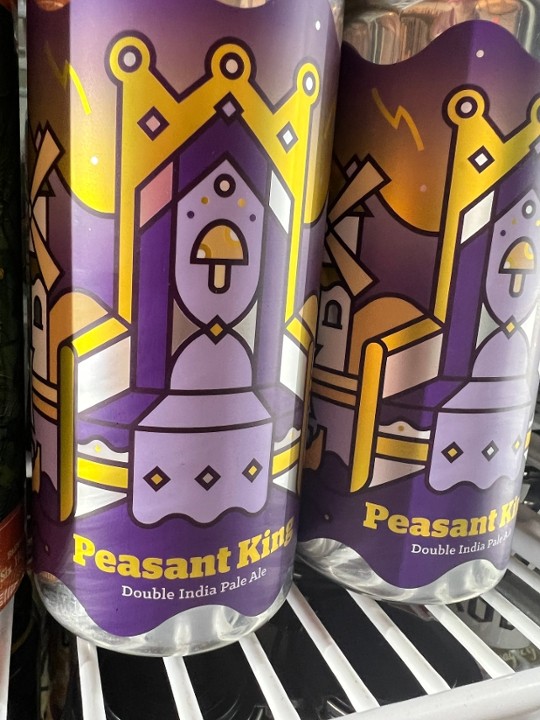 Burlington beer Co. Beer Peasant King, DIPA 4-pk 16-oz Cans