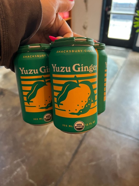 Shacksbury Yuzu Ginger Cider 4- pk 12-oz cans