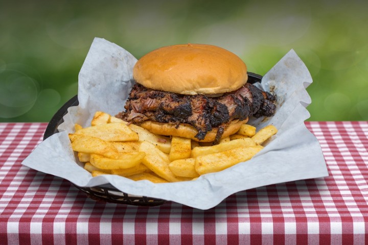 Sliced Brisket Sandwich