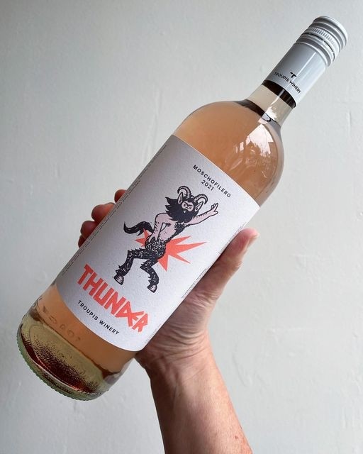 Troupis "Thunder" Moschofilero Rosé Bottle