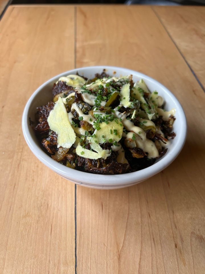 Chili Crisp Brussels Sprouts