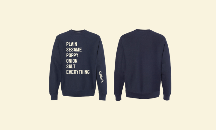 Limited Edition Navy Blue Bagel Flavor Sweatshirt