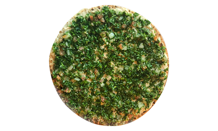 Hummus & Tabouli Flatbread Pizza