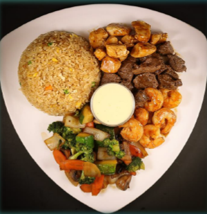 Chicken, Shrimp and Filet Mignon