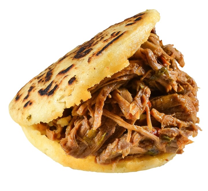 Arepa de Mechada (Shredded Beef)