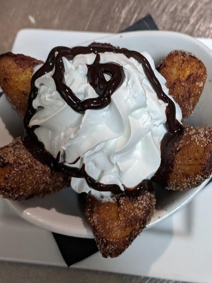 Plantains with Chocolate Sauce
