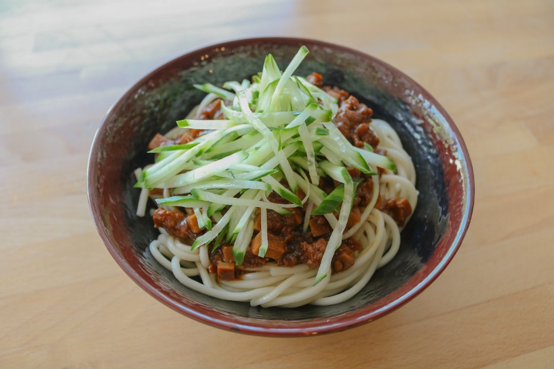 Grandma's Beijing Meat Sauce Over Spaghetti