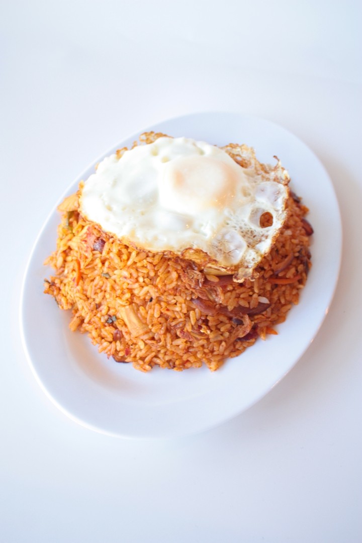 Kimchi Fried Rice, No Egg At All